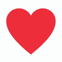 Vector style heart shape symbol logo