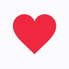 Vector style heart shape symbol logo