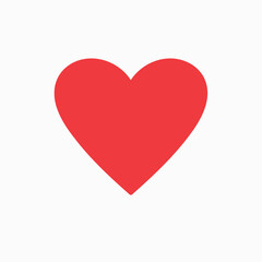 Vector style heart shape symbol logo