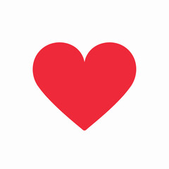 Vector style heart shape symbol logo