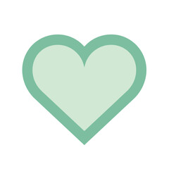 Vector style heart shape symbol logo