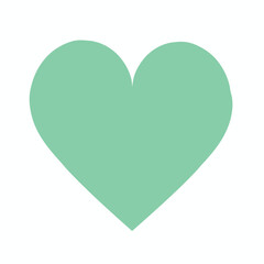 Vector style heart shape symbol logo