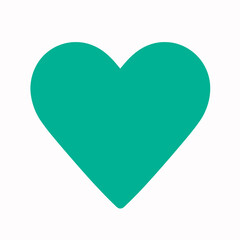 Vector style heart shape symbol logo