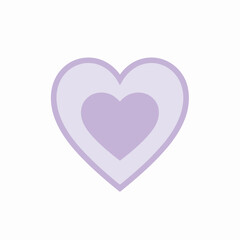 Vector style heart shape symbol logo
