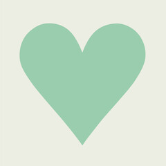 Vector style heart shape symbol logo