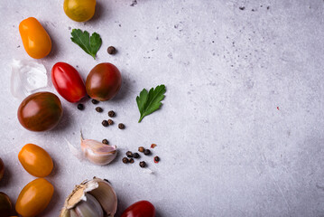 Assortment of different cherry tomatoes