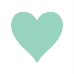 Vector style heart shape symbol logo