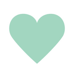 Vector style heart shape symbol logo