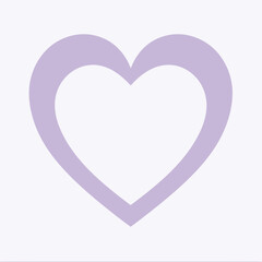 Vector style heart shape symbol logo