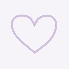 Vector style heart shape symbol logo