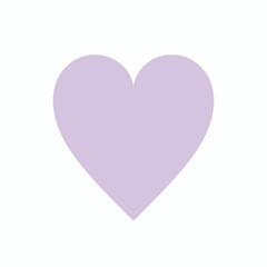 Vector style heart shape symbol logo