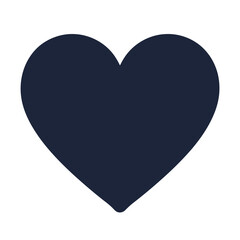 Vector style heart shape symbol logo