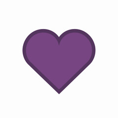 Vector style heart shape symbol logo