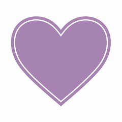 Vector style heart shape symbol logo