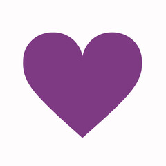 Vector style heart shape symbol logo