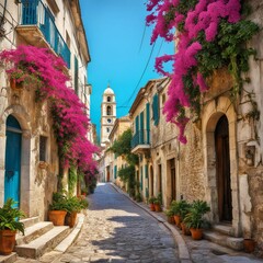 Naklejka premium corfu town greece
