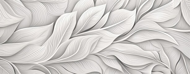 A black and white image of leaves with a very detailed look