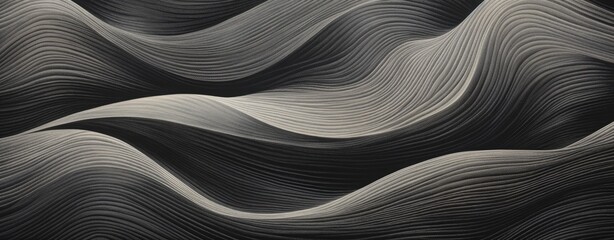 Flowing White Waves: Abstract Background Texture
