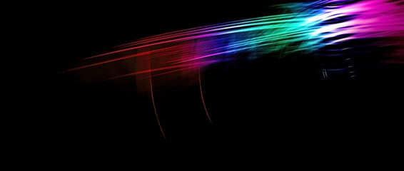 Panoramic light stream speed technology concept, light abstract future background