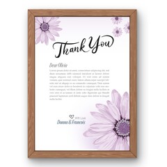 beautiful flower and leaves watercolor wedding invitation card with boho color