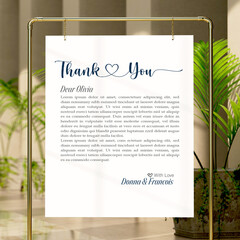 template thank you card ,vector illustration eps 10