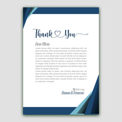 template thank you card ,vector illustration eps 10