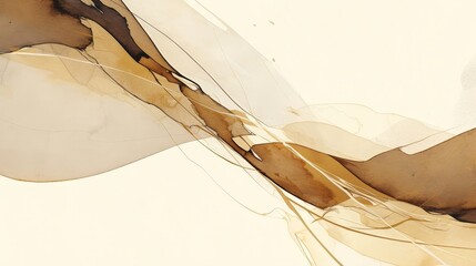 Abstract Painting With Brown and Beige Colors