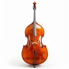 Naklejka premium a cello with a bow on a white background