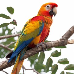 Obraz premium a colorful bird perched on a branch of a tree