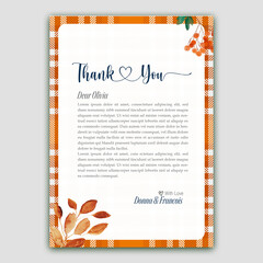 template thank you card ,vector illustration eps 10
