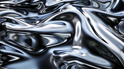 metallic chrome liquid abstract background silver gradient 3d pattern texture