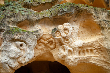Cecina Etruscan tombs dug into the Bibbona tuff toscany