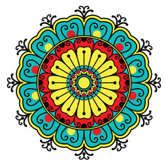 Luxury ornamental gold color mandala design background