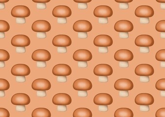 Pattern with mushrooms. Mushroom background. Mushrooms White mushroom. Mushroom season