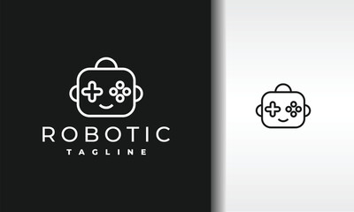 robot game stick logo