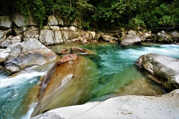 Beautiful nature at Rio Chirripo Pacifico in the Cloudbridge Nature Reserve (Talamanca mountains,...