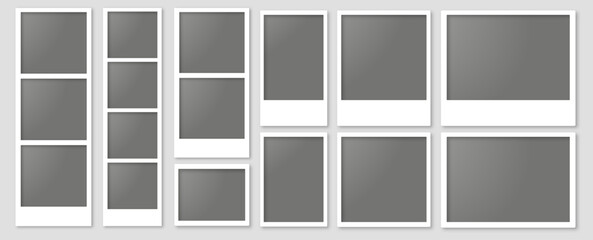 filled all polaroids frames transparent background
