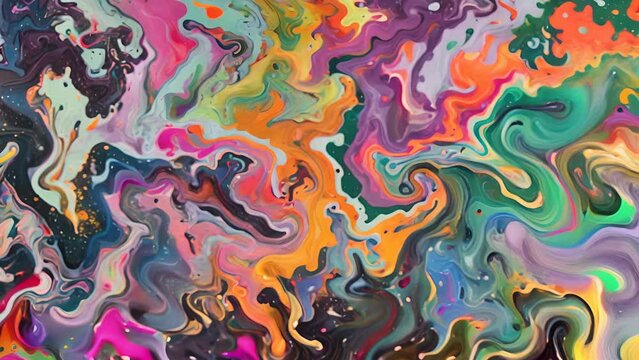 Abstract interpretation of sale chaos, swirling colors,