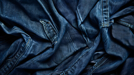 jeansdenim fabric background and texture : Generative AI