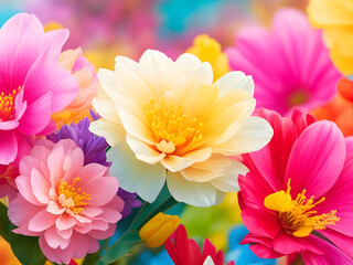 Obraz premium 여름의 꽃 정원
