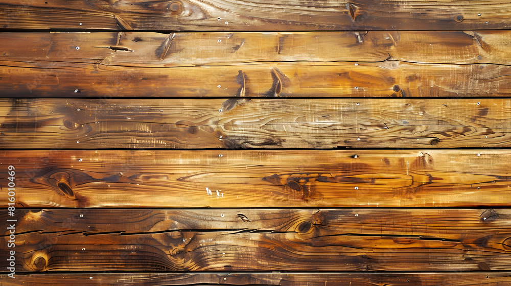 Aufkleber wooden planks wall texture abstract for background : generative ai