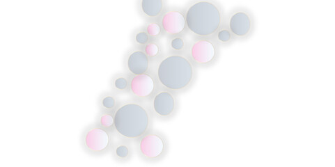 Abstract white geometric overlapping circle background with shadow. Vector circles template vector design. white background texture, Xmas, backdrop, lights, wallpaper design.