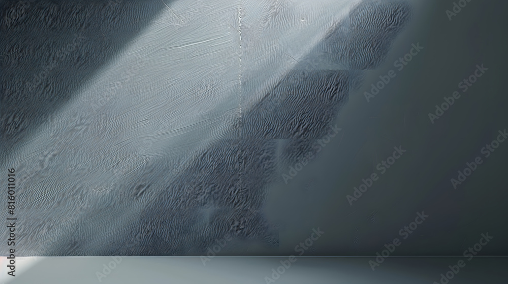Aufkleber empty solid grey or gray paint wall background with sunlight : generative ai