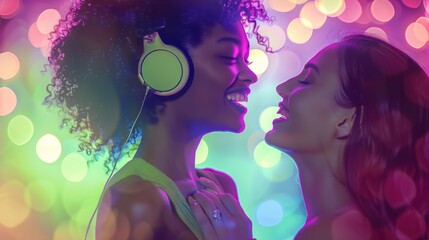 Joyful Women Enjoying Nightclub Party