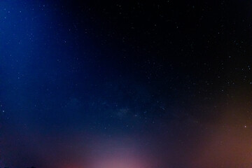 Obraz premium Abstract background of celestial stars, blurred wallpaper of the Milky Way at night, is a natural beauty. Seen during the time of the season