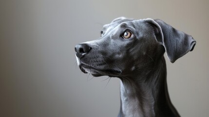 Generate an image of a grey dog