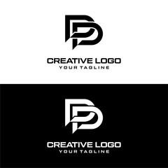 Creative letter p logo design vektor	
