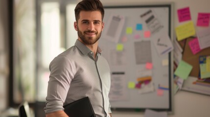 Confident Young Man in Office