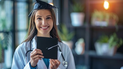 A Smiling Medical Graduate - Powered by Adobe