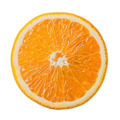 Orange slice isolated on transparent background